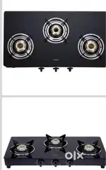 Elica Glass Top 3 Burner Gas Stove