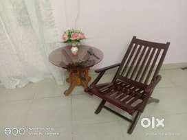 Teak wooden relax chair