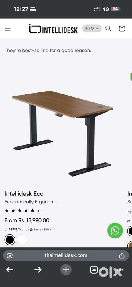 Intellidesk electric standing desk- best deal