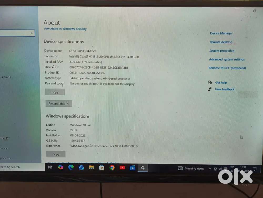 CPU windows 10 pro urgent sale