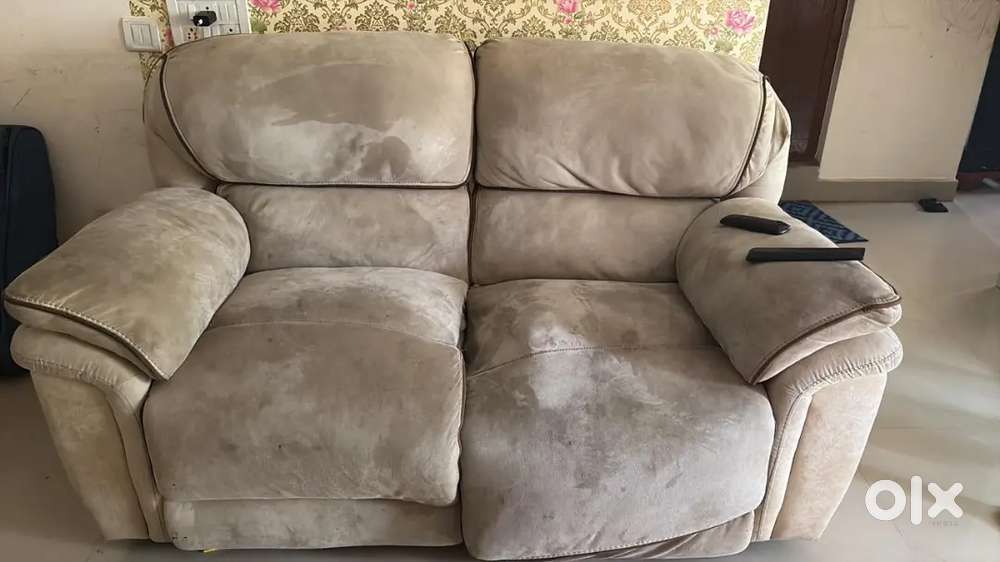 Recliner sofa wooden crib computer table