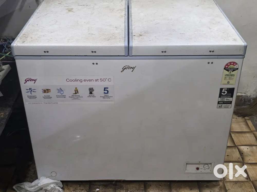 Godrej freezer fridge , Ply wood table and lights