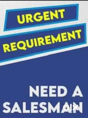 Need salesman for wholesale shop