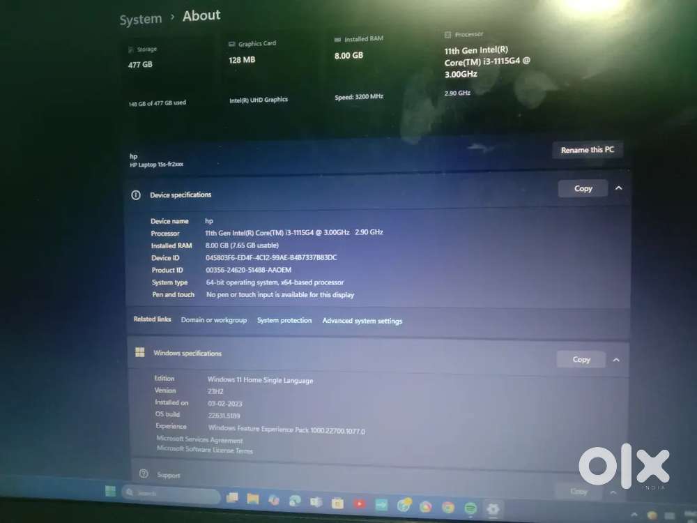 Hp Leptop  HP FR2511 TU LAPTOP AND SCDEMKUT . Condition is very good