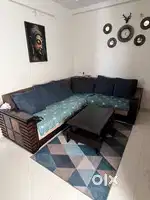sofa set, center table and dining