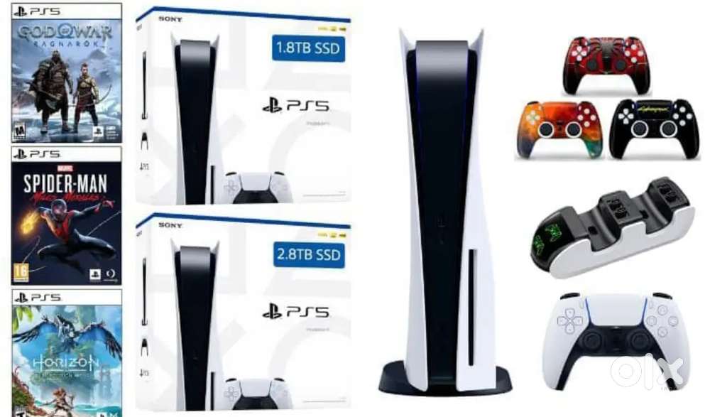 Sony Playstation 5 PS5 DISC EDITION BLACK 825GB HUGE BUNDLE
