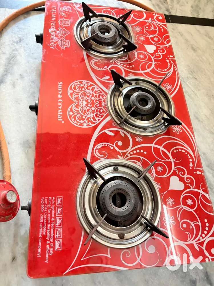 Automatic stove with 3 burner