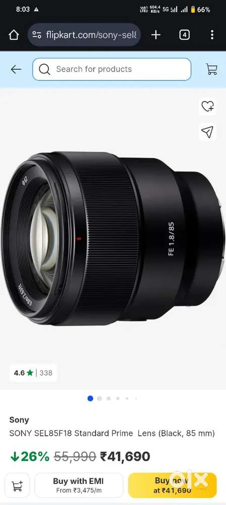 Sony 1.8 f original lens