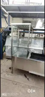 Barbeque display counters ss with glass customisable