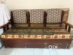 3 seat wood sofa, Centre table, 1 bed side table, Comp table, Dressing