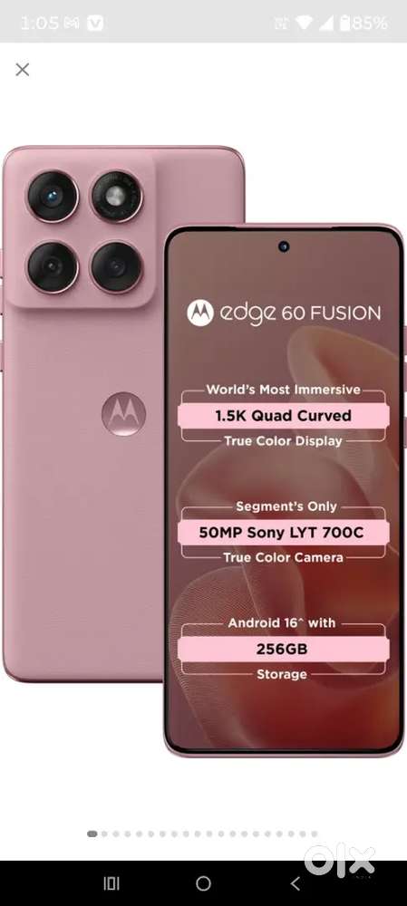 Motorola edge 60 fusion 8 256 10 days use only