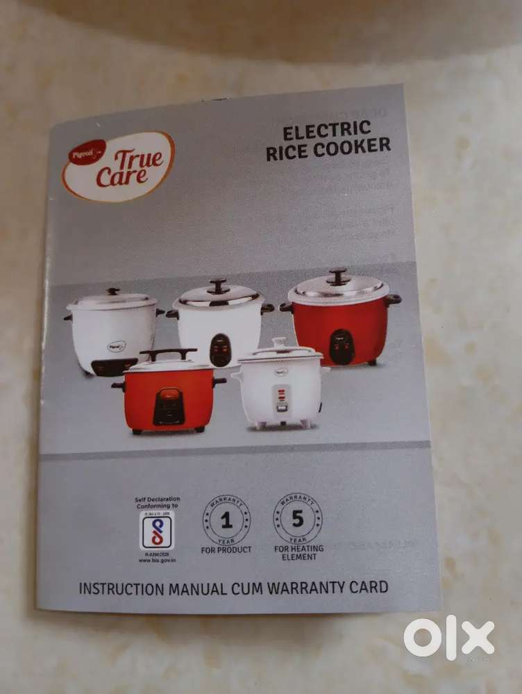Electric cooker (1.8 L)_white_Unused_Double Bowl set