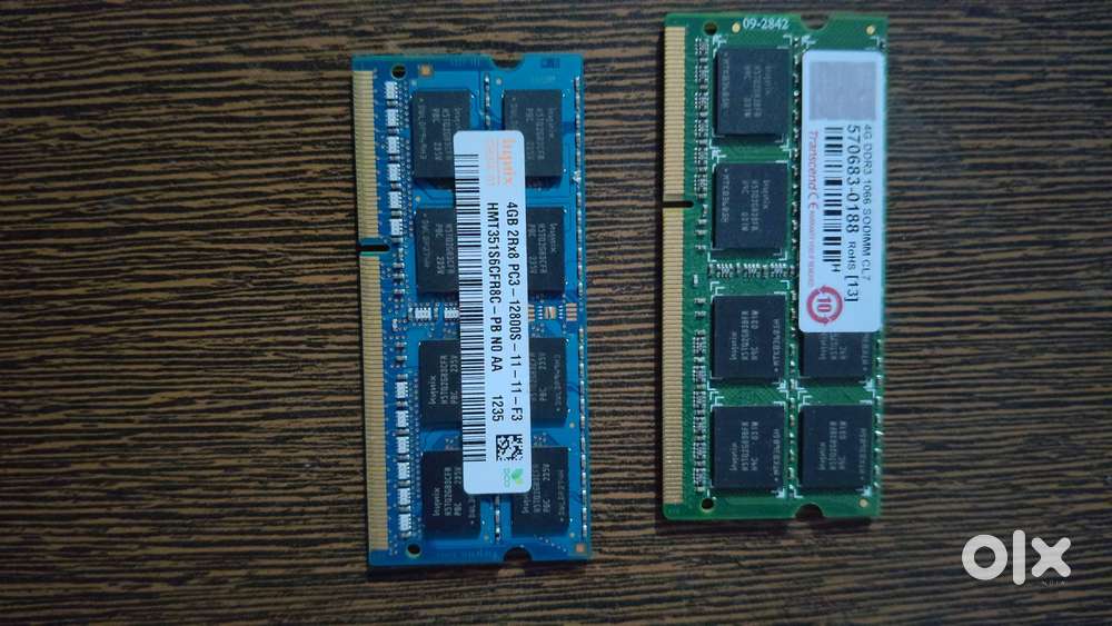 Laptop ram 2 pcs of 4gB DDR3 for sale