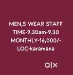 EXPERIENCED MENSWEAR STAFF