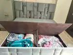 6x6 Diwaan cum bed pure wood with storage & mattress