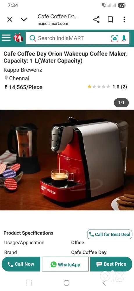 Seal pack CCD orignal  coffie machine orion  works with shots