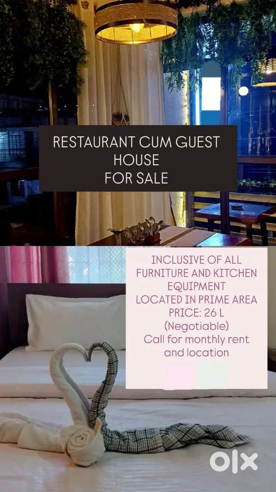 Restaurant cum Guest House - 3 Storey for Sale