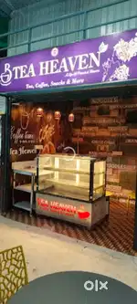 Tea heaven show cash and stainless steel equipment, led lighting board