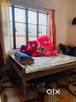 Wooden double bed