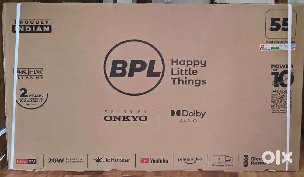 55 inch 4k TV new of manufacture October'25