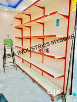 Metal and steel organic store racks. ASA INDUSTRIES.