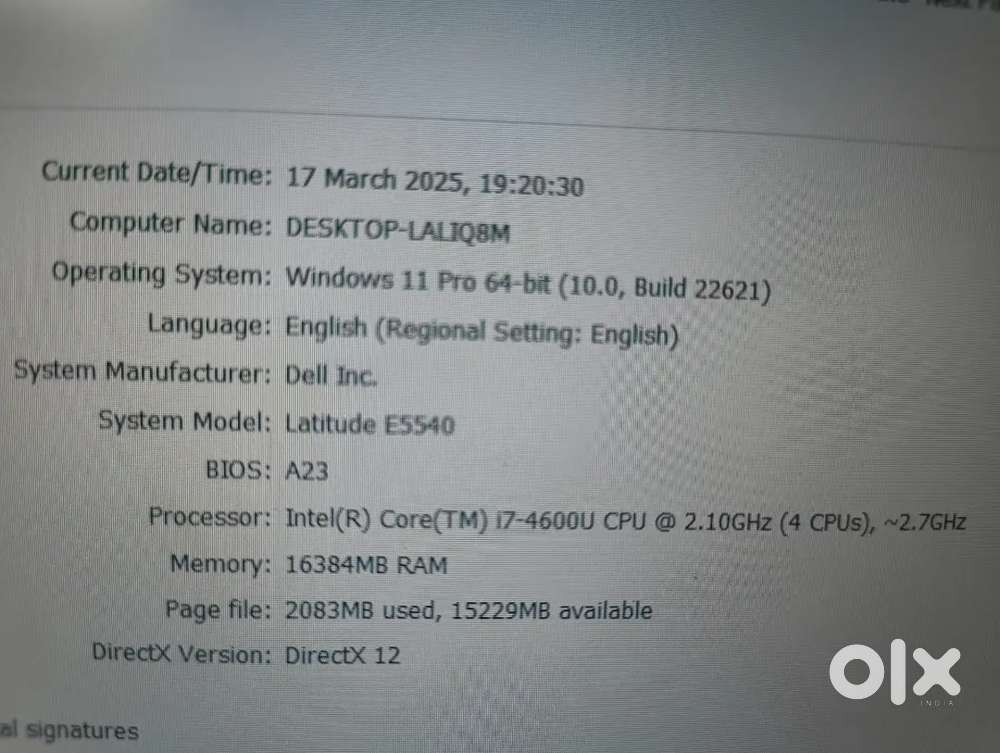 Dell Corei7 laptop