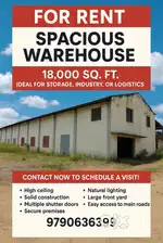 Spacious warehouse for rent