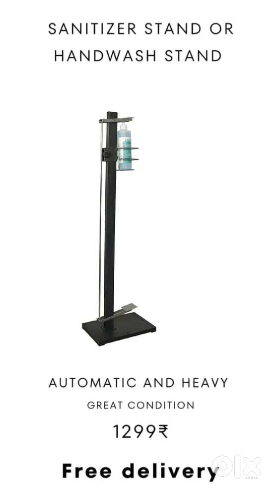 Sanitizer stand or can as hand wash stand