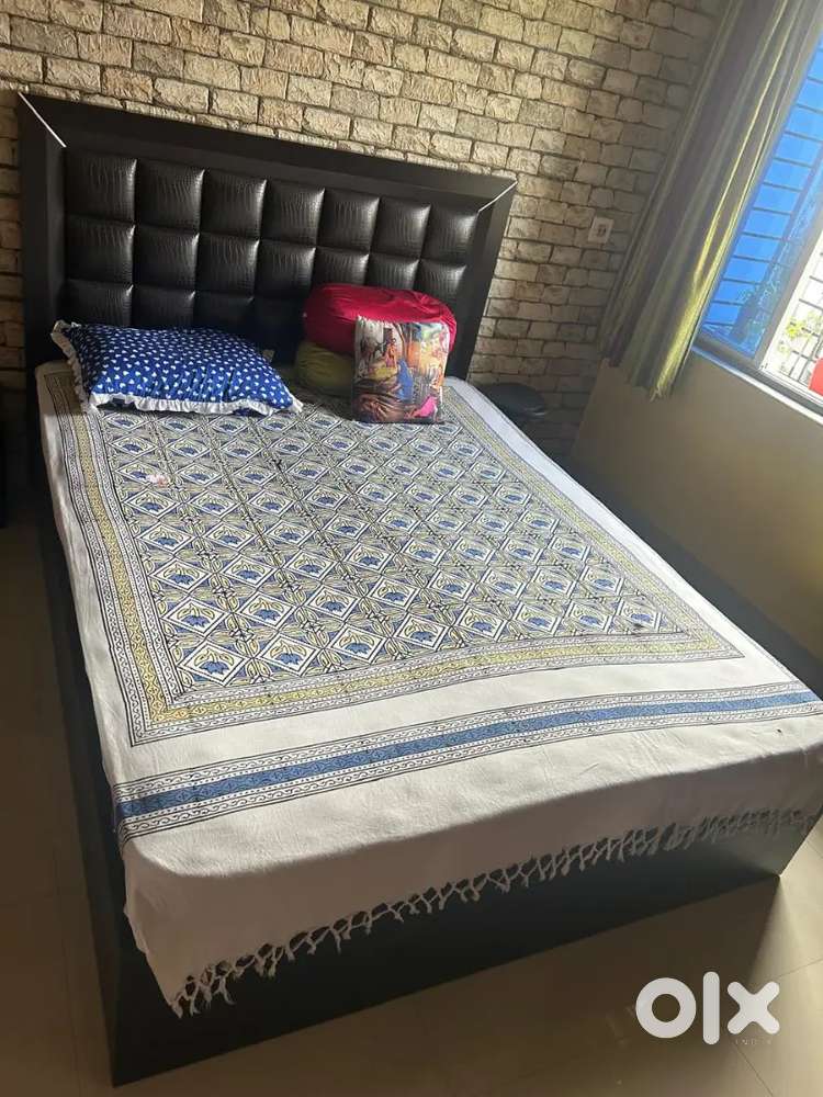Bed with mattress