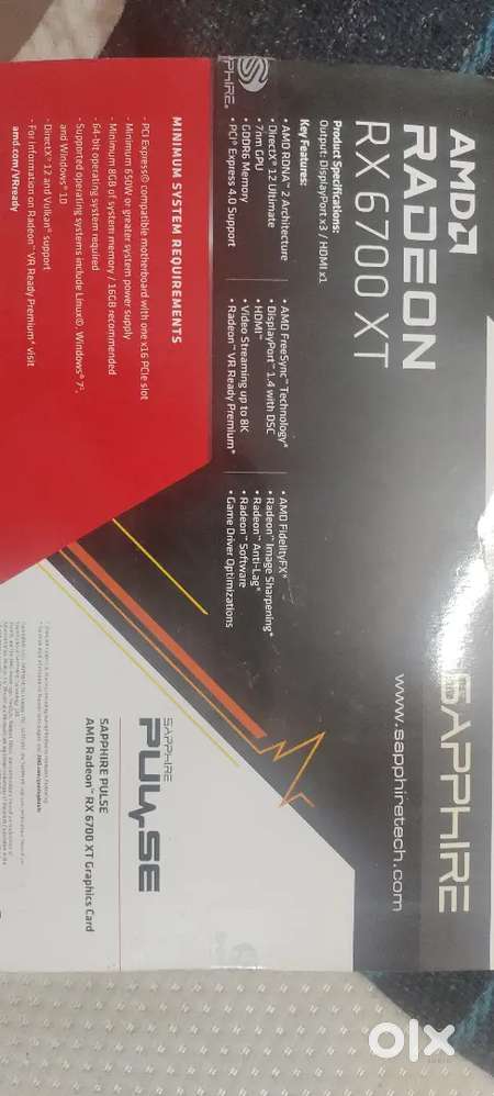 Graphics card RX 6700XT 12 GB