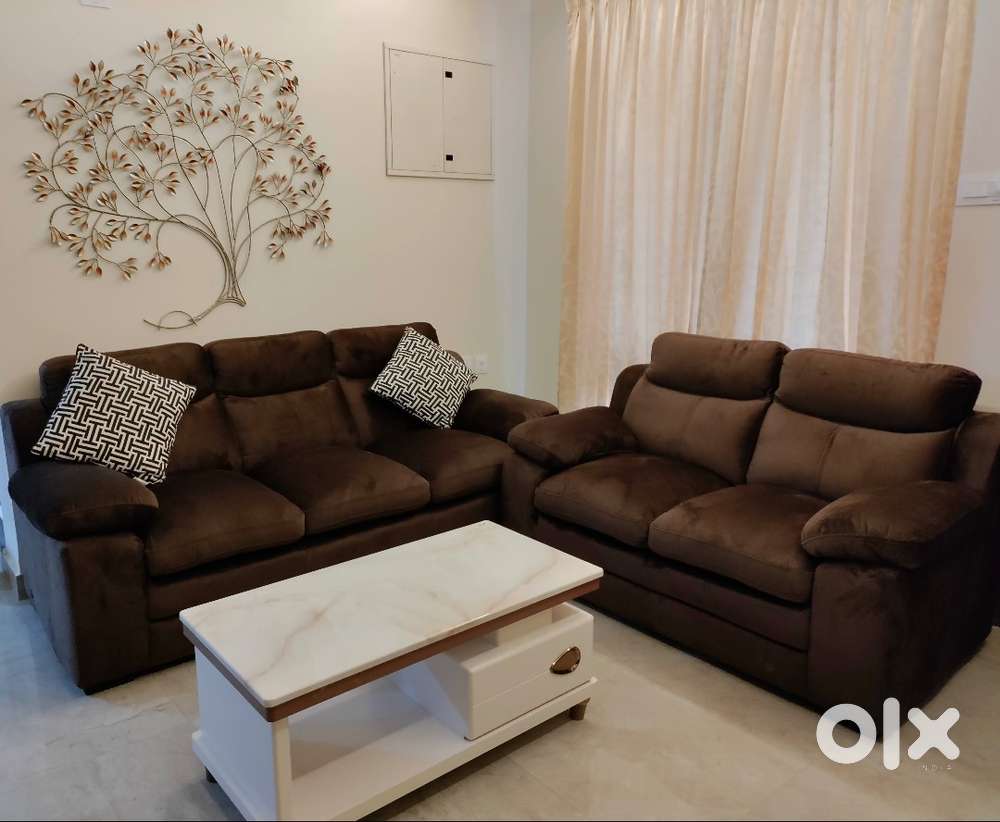 5-Seater Premium Brown Sofa Set in Excellent Condition