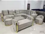 L SHAPE NEW SOFA SET AVAILABLE PRIEM QUALITY AND CUP HOLDER STORAGE