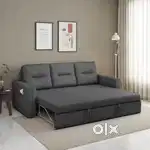 Premium Clanster 3 Seater Fabric Pull Out Sofa Cum Bed Set