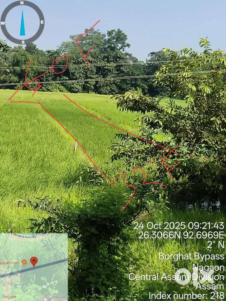 Nagaon borghat bypass 7.5ktha Land for sell buisness class