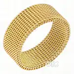 Mesh Ring, 18K Gold Plated Stainless Steelk oo