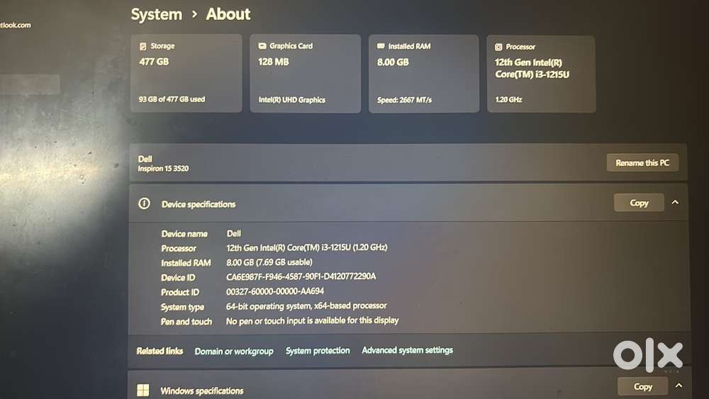 DELL INSPIRATION 15 3530 i3 13th generation