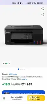 Canon G-2730 printer with 6 month warranty like new