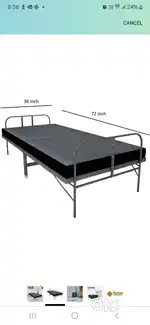 Triple layer folding mattres bed with cot- Non usable