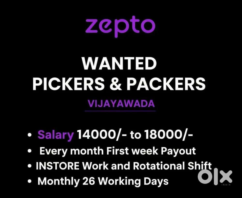 WANTED PICKING AND PACKING JOBS IN AUTONAGAR IN VIJAYAWADA