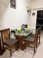 6 Seater Dining Table with Glass Top
