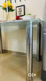 Good condition glass dining table