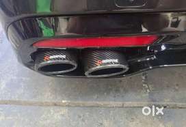 Carbon fibre original dual tip akrapovic exhaust tip