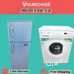 Lg 240 ltrs double door fridge and Lg 5.5 KG front load washingmachine