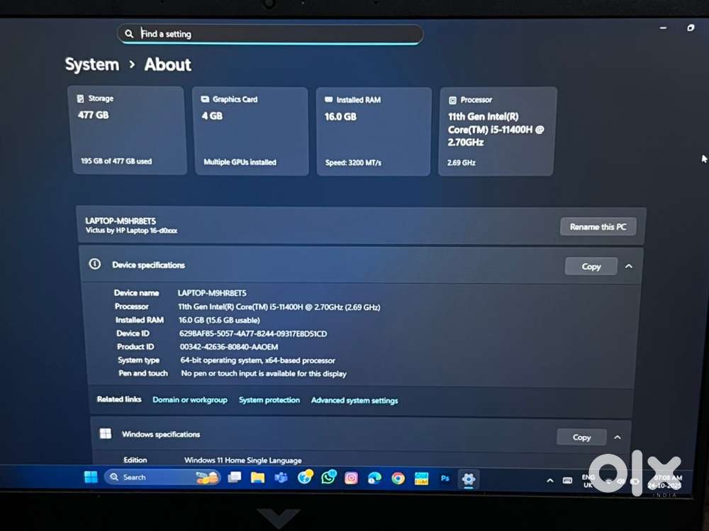 Hp victus gaming laptop