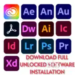 All Adobe Softwares, Pc Softwares, Unlocked Installation in Pc