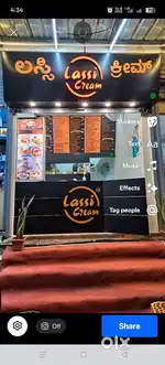 Lassi cream shop for sale, rented shop for sale at thanisandra 4 lacks