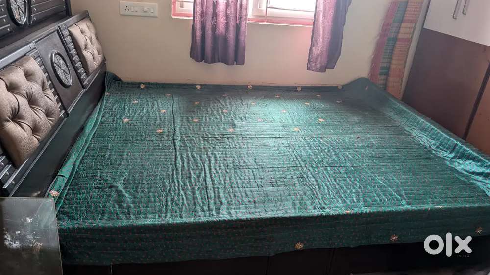 Bed with out mattress,five by six inches, with full storage and strong