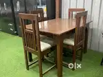 Wooden Dining Table With Four Chairs (D1) On Rent