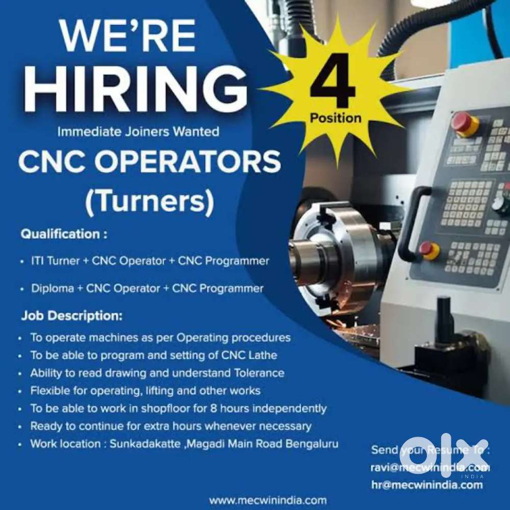 Machine Operator, Assembly Operator,