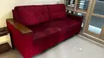 Red 3-Seater Sofa – Sturdy & Comfortable